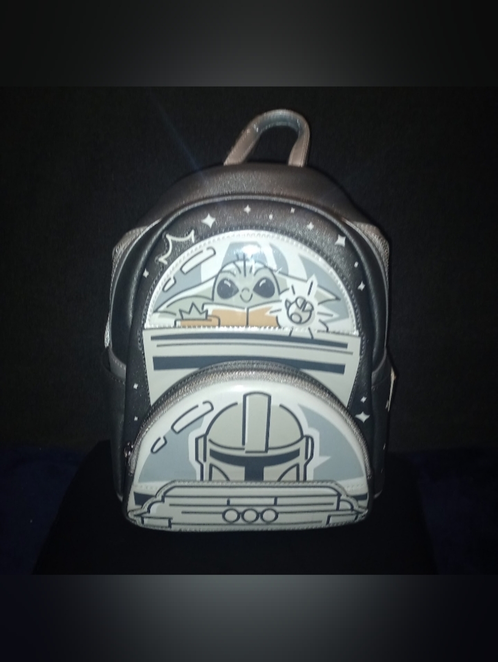 NWT Loungefly Disney Parks 2024 Mandalorian Grogu Backpack Star Wars Baby Yoda